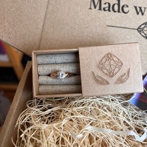 Fairmined Rose Gold Twist Ring w/ Goshenite
